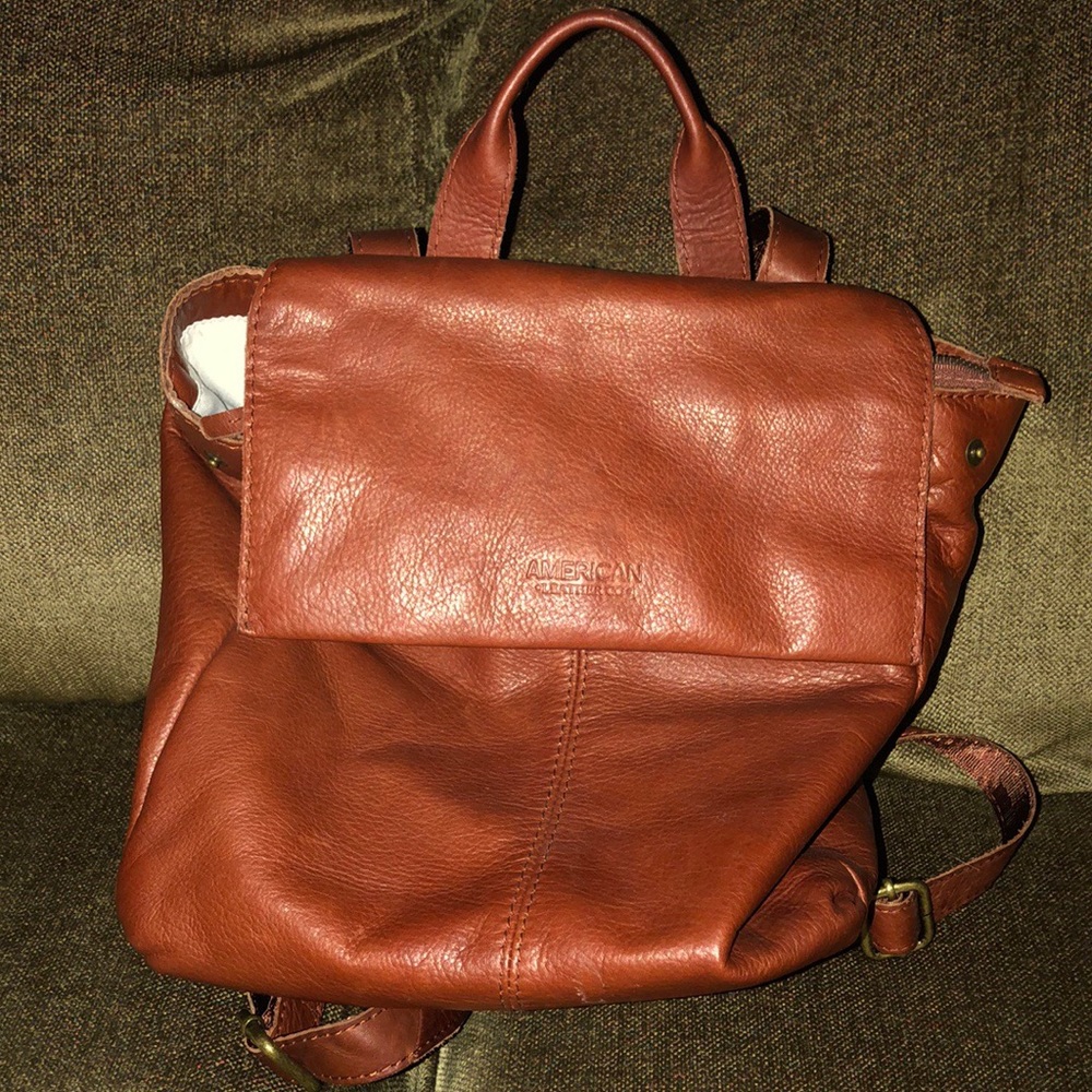 Leather backpack